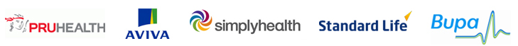 Accepted insurance providers: AXA PPP, Bupa, Pru Health, Aviva, Vitality